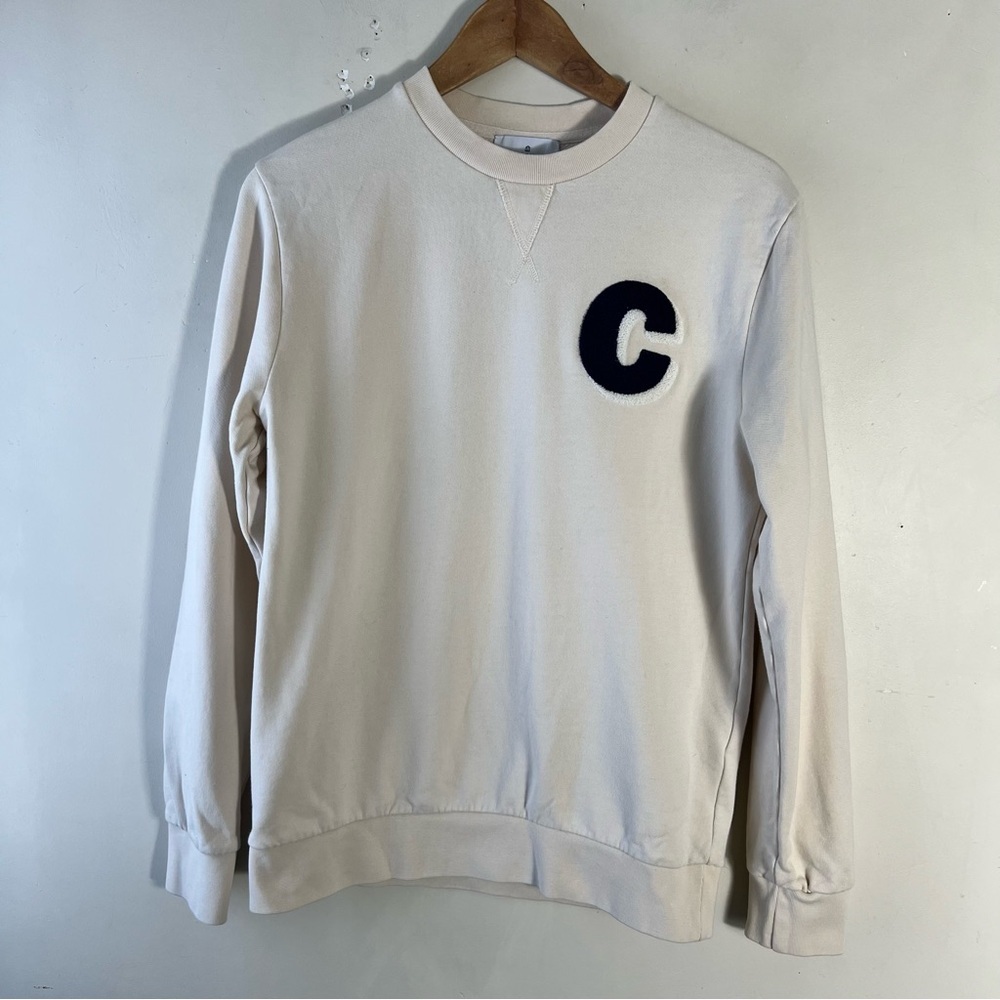 Cuisse De Grenouille C Sweatshirt Crew Neck Beige Size Small Cotton Unisex